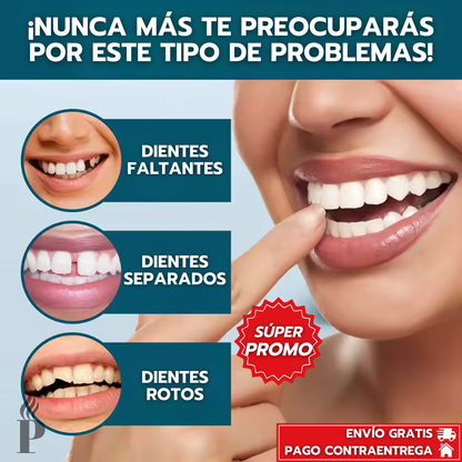 SnapOn Fix Smile™: Carillas Dentales Ajustables - Dientes de Cerámica